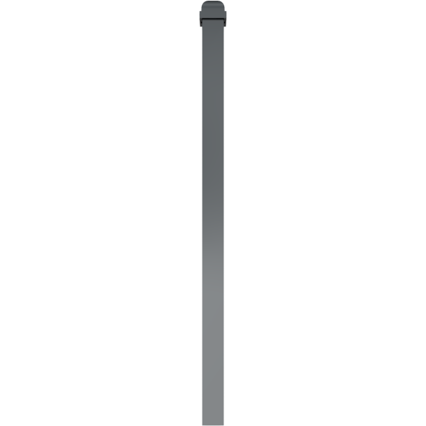 Dekorativ puller | st�lr�r 70 x 70 mm | serie 473B | fastmonteret, til indst�bning i beton med jordanker, total l�ngde ca. 1400 mm | uden l�s | uden �je